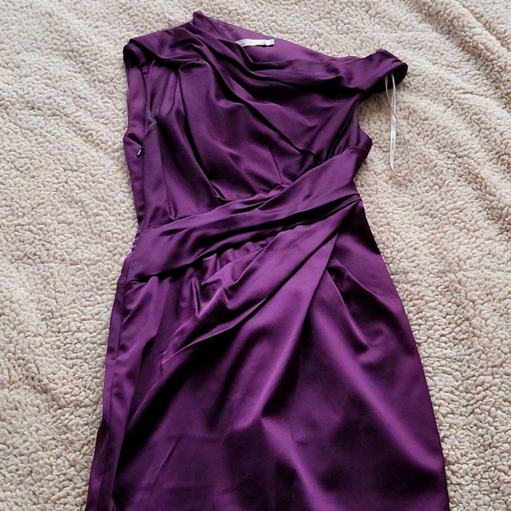 Karen Millen Purple Satin Dress